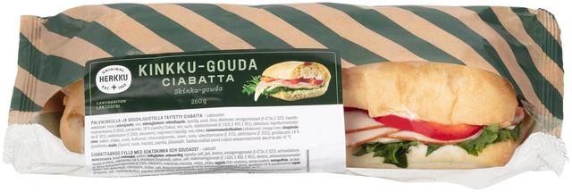 Herkku kinkku-goudajuustociabatta 260 g