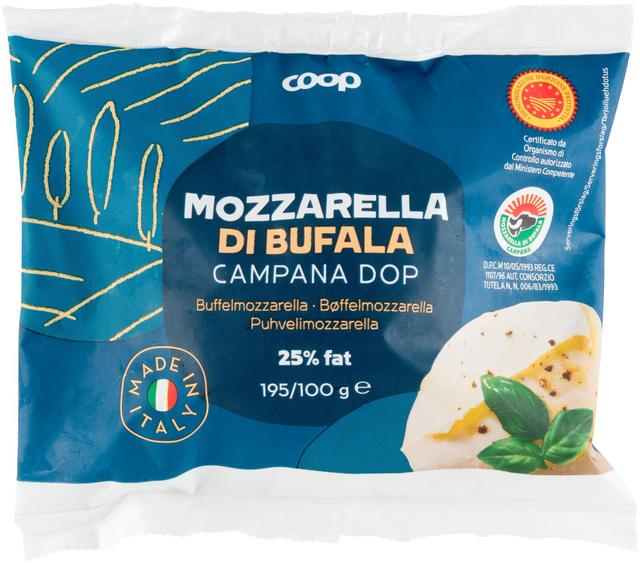 Coop mozzarella Di Bufala 195/100 g