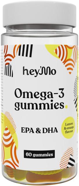 hey´Mo Omega-3 gummies sitruuna & appelsiini 60kpl