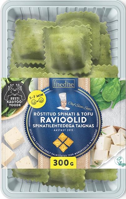 Ravioolid spinati-tofu spinati taignas, vegan 300 g