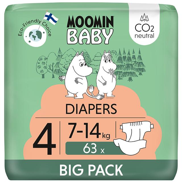 Moomin Baby Diapers teippivaippa 4 - 63 kpl 7-14 kg