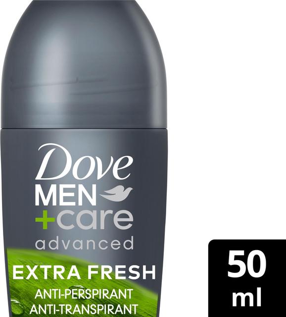 Dove Men+Care 72h Advanced Extra Fresh Antiperspirantti Deodorantti Roll-On mukana kosteusvoide 50 ml