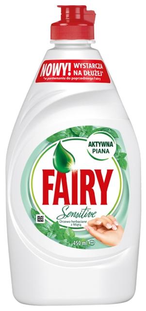 Nõudepesuvahend fairy sensitive teatree&mint 450ml