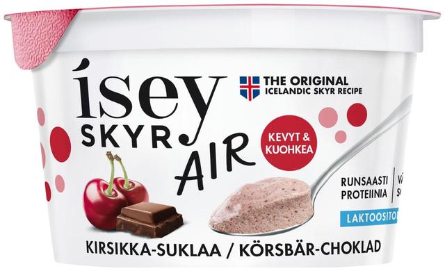 Isey Skyr Air kirsi-šokolaadimaitseline piimatoode, laktoosivaba, 125 g