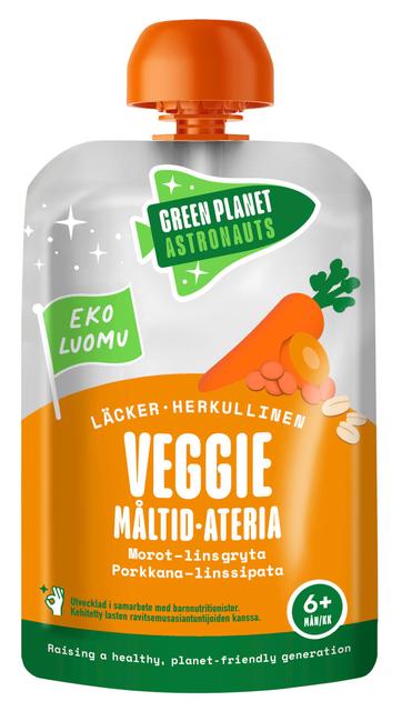 Green Planet Astronauts Luomu Veggie-ateria Porkkana-linssipata 100g 6kk+