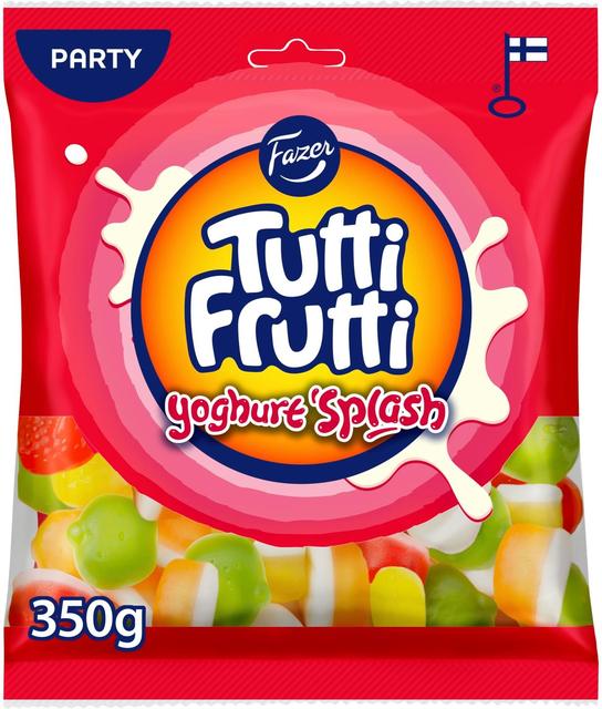Fazer Tutti Frutti Yoghurt Splash karkkipussi 350g