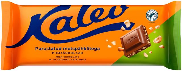 KALEV Piimašokolaad purustatud metspähklitega 190g