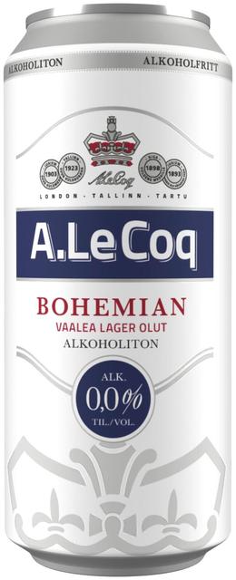 A. Le Coq Bohemian lager 0,0 % 0,5 l tlk