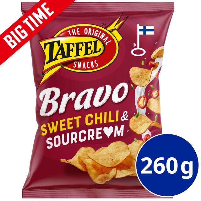 Taffel Bravo sourcream & sweet chili maustettu sipsi 260g