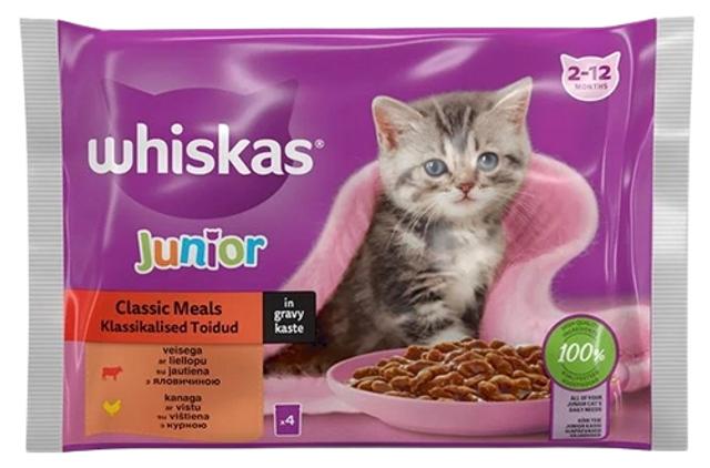 Whiskas Juunior kiisueine kana&veis  4*85g