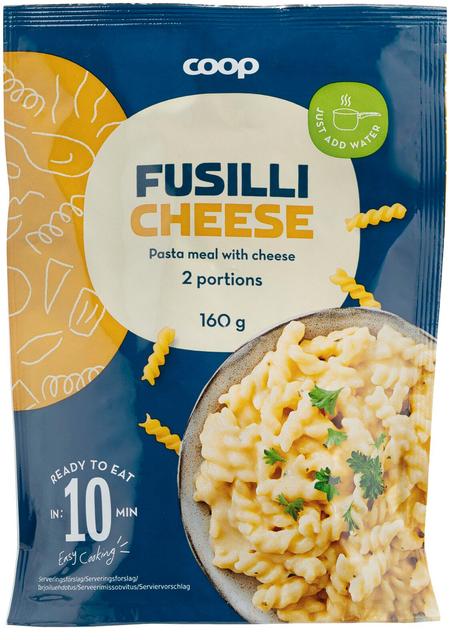 Coop pasta-ateria Fusilli & juusto 160 g