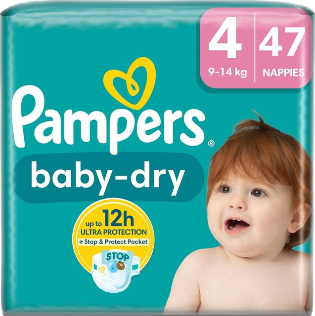 Pampers Baby Dry S4 9-14kg 47kpl vaippa