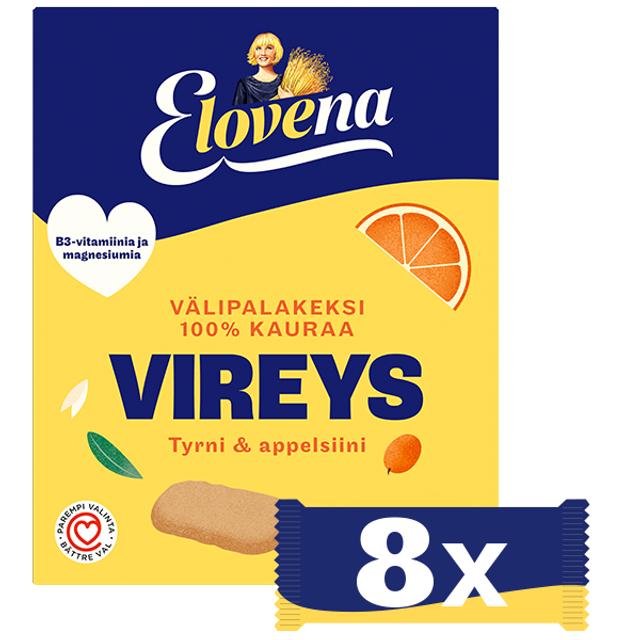 Elovena astelpaju ja apelsiniga täisteraküpsis 8 x 30 g