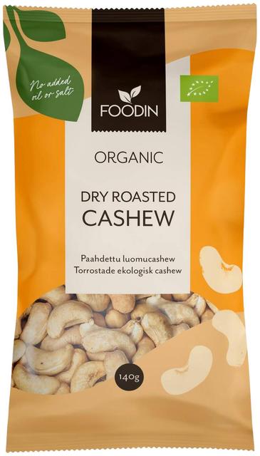 Foodin Paahdettu cashewpähkinä, luomu 140g