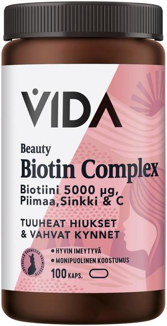 Vida Beauty Biotin Complex ravintolisä 100 kapselia / 40 g