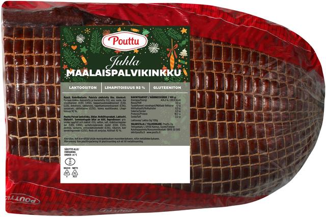 Pouttu Maalaispalvikinkku n. 2-3 kg puolikas kokolihatuote