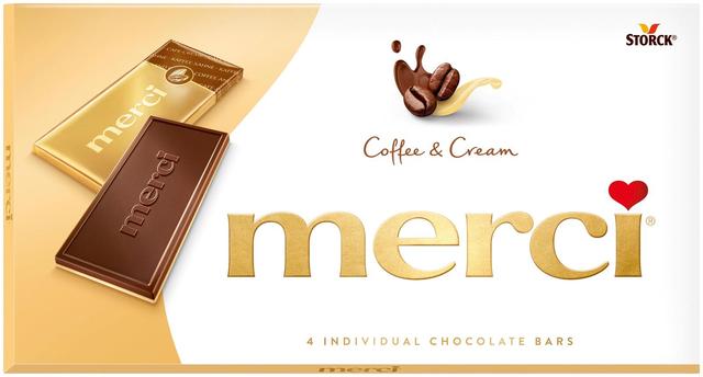 Merci Kihiline šokolaad koorekohvi-maitselise ja valge šokolaadiga 100g
