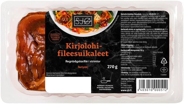 SJØ kirjolohifileesuikale teriyaki 270g