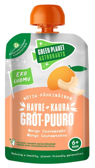 Green Planet Astronauts LUOMU pähkinäinen kaurapuuro mango 100g 6kk+