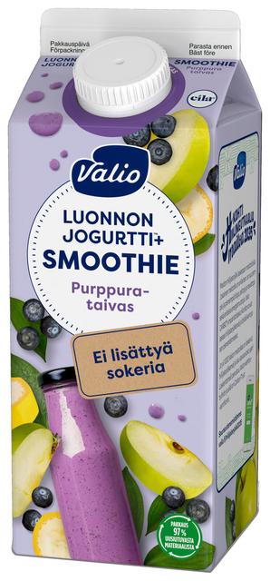Valio Luonnonjogurtti+™ smoothie 0,75 l purppurataivas ei lisättyä sokeria, laktoositon