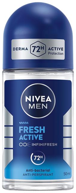 NIVEA MEN 50ml Fresh Active Deo Roll-On -antiperspirantti