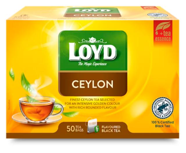 Maitsestatud must tee LOYD Ceylon 50 x 2g DBL