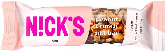 Nick's peanut crunch nut bar maapähkinäpatukka 40g