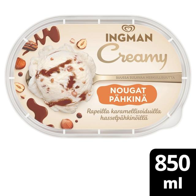 Ingman Creamy Nougat Pähkinä Jäätelö 850ml/456g