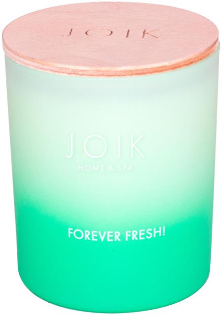 Joik home & spa rapsivahast lõhnaküünal forever fresh, 150 gr, värvilises klaasis