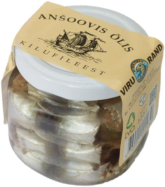 Ansoovis õlis, kilufileest 125 g