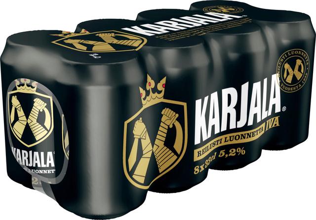 8 x Karjala olut 5,2% 0,33 l