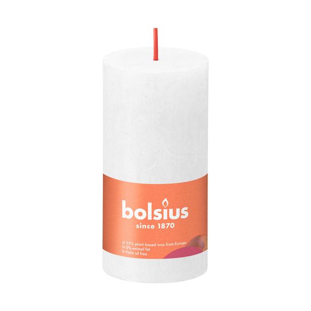 Bolsius Pillar candle 100/50 Rustic Cloudy White