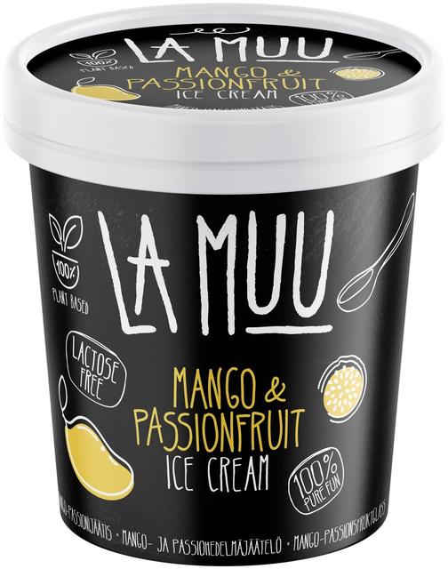 La Muu Mango-passionijäätis, 250g/500ml, vegan