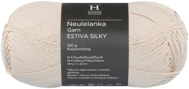 House lanka bambuviskoosi-puuvillasekoite Estiva Silky 100 g Light Beige 10743