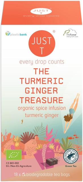 Just T 18x 2g The Turmeric Ginger Treasure luomu teesekoitus