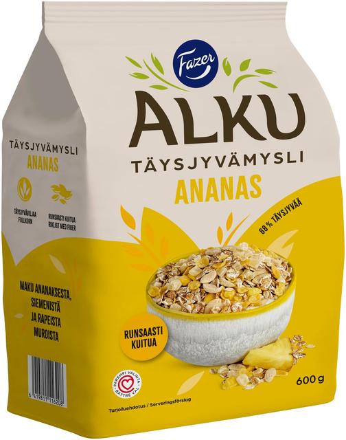 Fazer Alku Ananas täysjyvämysli 600 g