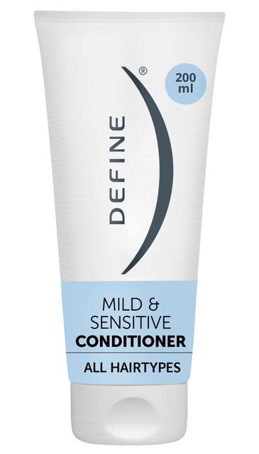 Define Mild & Sensitive conditioner prebiootteja sisältävä mieto ja hajusteeton hoitoaine kaikille hiustyypeille 200ml