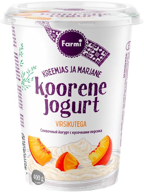 FARMI koorene jogurt virsikutega 4% 400g