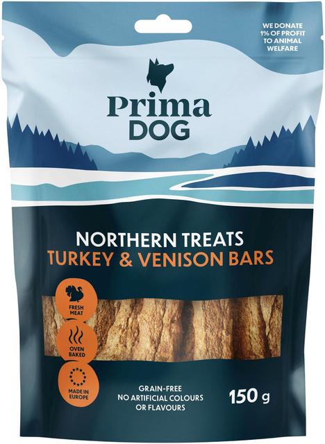 PrimaDog Northern Treats Kalkkuna-peuratanko 150 g