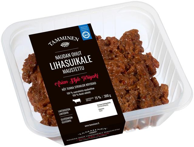 Tamminen Naudan ohut lihasuikale maustettu Asian style Teriyaki 300g