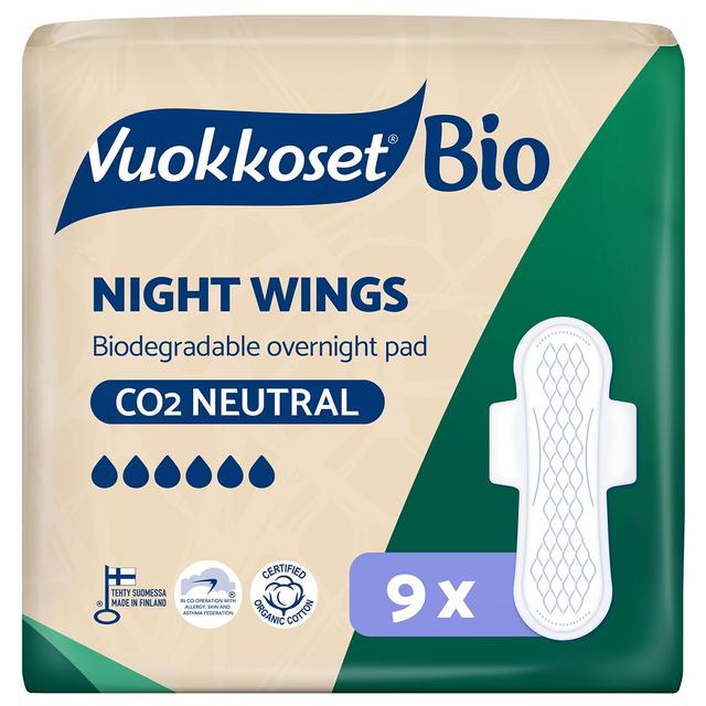 Vuokkoset Bio Night Wings yöside 9 kpl