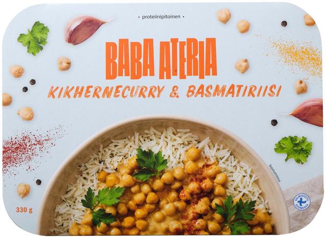 Baba Ateria, Täyteläinen kikhernecurry & basmatiriisi, 330g
