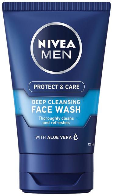 NIVEA MEN 100ml Protect & Care Deep Cleaning Face Wash -puhdistusgeeli