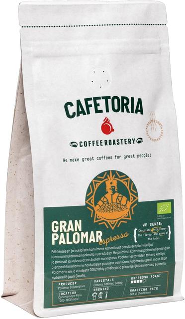 Cafetoria roastery Espresso Gran Palomar 250g papukahvi