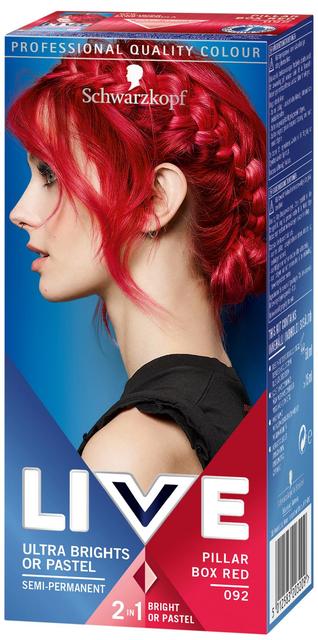 Schwarzkopf LIVE Ultra Brights 92 Pillar Box Red hiusväri