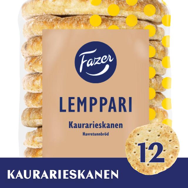 Fazer Lemppari Kaurarieskanen 12kpl 310g, kaura-vehnärieska