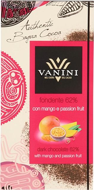 Vanini tume šokolaad 62% mango ja passionviljaga 100g