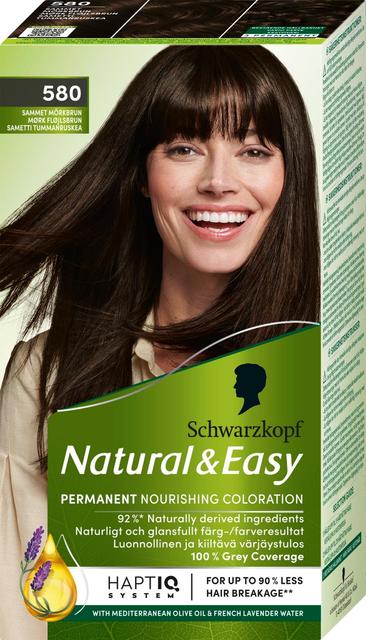 Schwarzkopf Natural & Easy 580 Sametti Tummanruskea