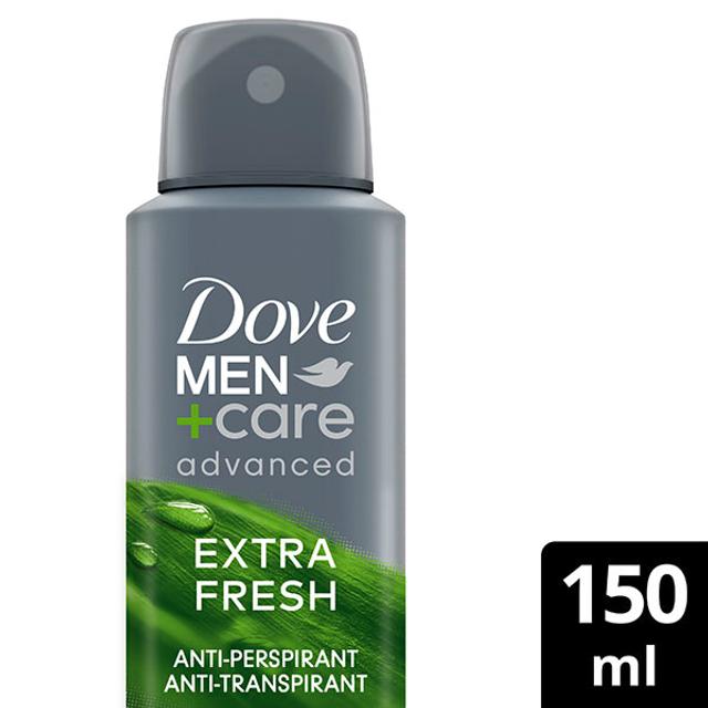 Dove Men+Care 72h Advanced Extra Fresh Antiperspirantti Deodorantti Spray mukana kosteusvoide 150 ml