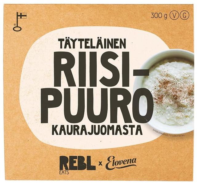 Rebl Eats Täyteläinen Riisipuuro Kaurajuomasta 300g